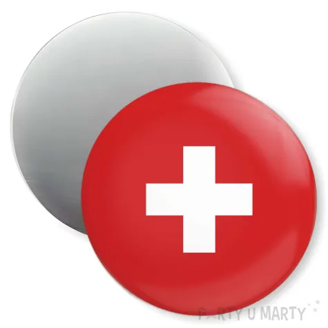 dekoracja do szkoly jezykowej magnes z flaga szwajcaria prezent na dzien jezykow obcych 5 6 cm