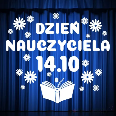dekoracja do szkoly na gazetke tablice napis dzien nauczyciela kwiatki