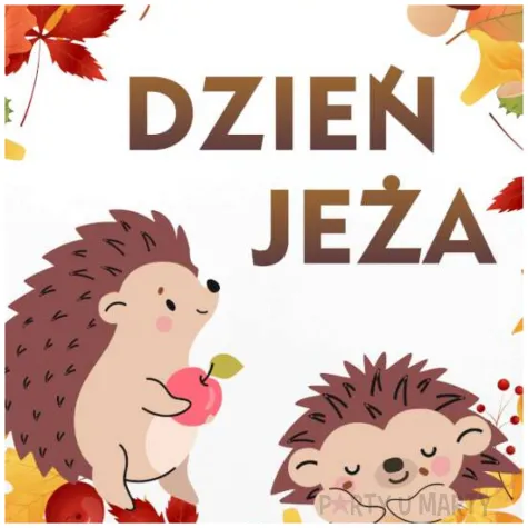 dekoracja do szkoly przedszkola balon foliowy dzien jeza bialy 18 rnd