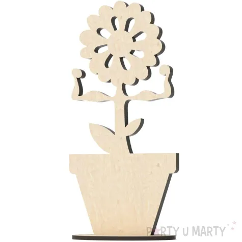 dekoracja drewniana 3d kwiatek 1 65x140 mm