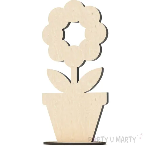 dekoracja drewniana 3d kwiatek 5 66x140 mm
