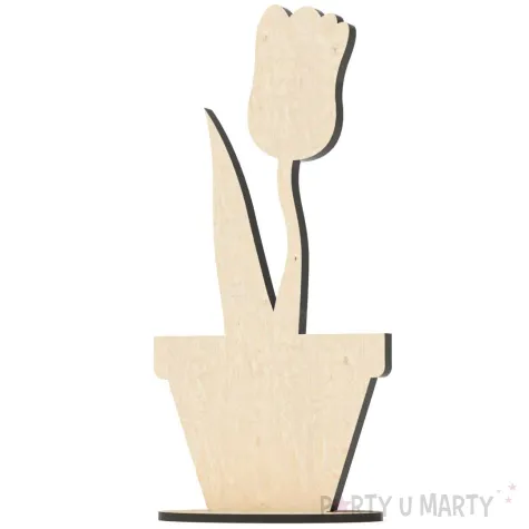 dekoracja drewniana 3d kwiatek 7 66x139 mm