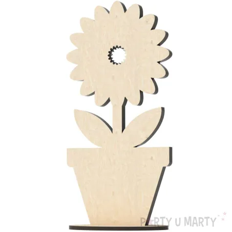 dekoracja drewniana 3d kwiatek 9 65x140 mm 10 szt