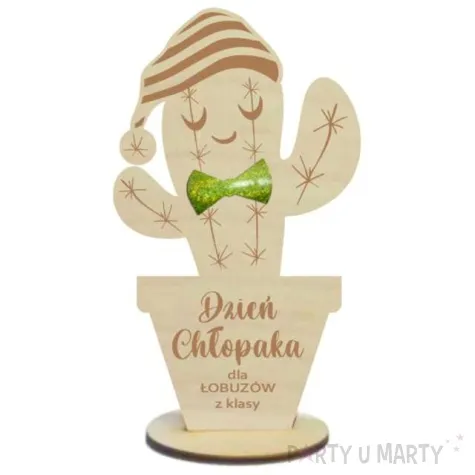 dekoracja drewniana 3d kwiatek dla lobuzow z klasy 14 cm