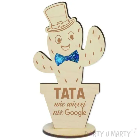 dekoracja drewniana 3d kwiatek tata wie wiecej niz google 14 cm