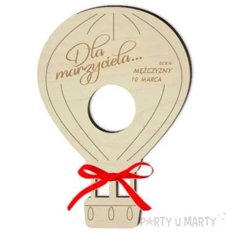 dekoracja drewniana balonik na lizak dzien mezczyzny marzyciela 15 cm