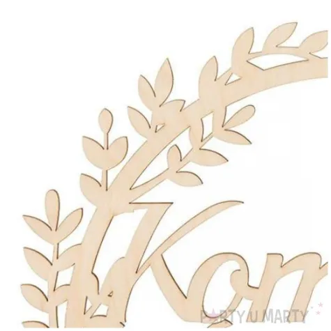 dekoracja drewniana dekor obrecz okragla komunia swieta czakos 33 cm