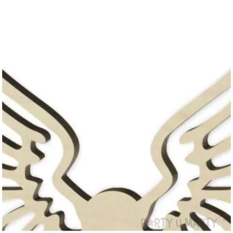 dekoracja drewniana dekor skrzydla aniola m 10 cm