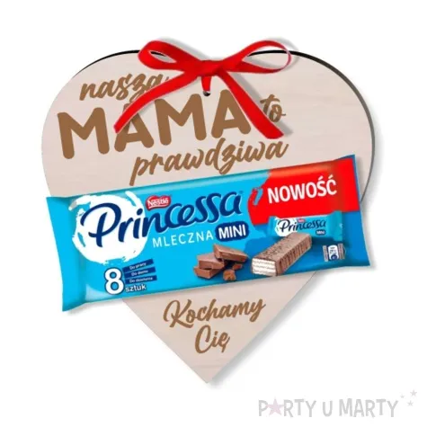 dekoracja drewniana dzien matki nasza mama to princessa mini 11 cm
