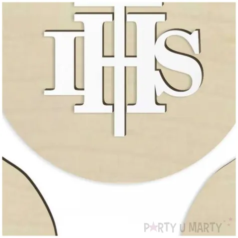 dekoracja drewniana hostia ihs i dlonie 58x38 cm