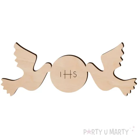 dekoracja drewniana i komunia sw golabki ihs 1 szt