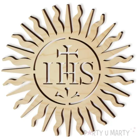 dekoracja drewniana i komunia sw hostia ihs 1 szt