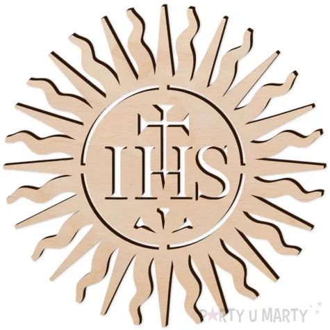 dekoracja drewniana i komunia sw hostia ihs 1 szt