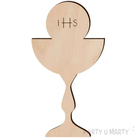 dekoracja drewniana i komunia sw kielich ihs 1 szt