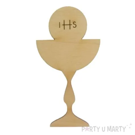 dekoracja drewniana i komunia sw kielich ihs 1 szt