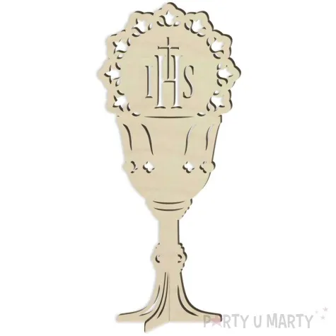 dekoracja drewniana kielich hostia ihs 18x38 cm