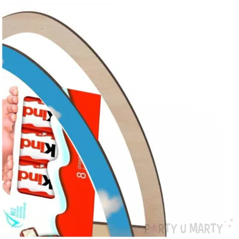 dekoracja drewniana koszyk wielkanocny pani krolik i pisanki 20 cm