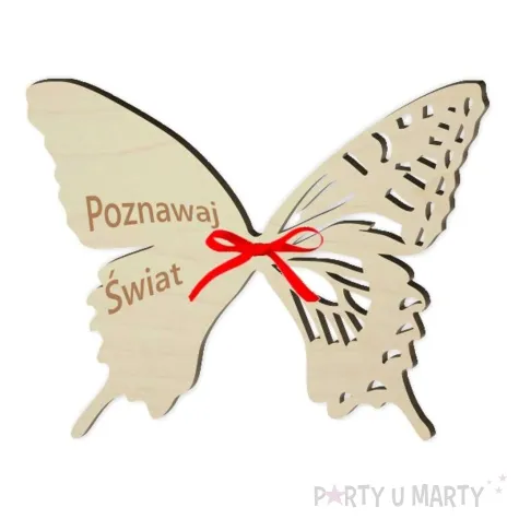 dekoracja drewniana motylek na lizak poznawaj swiat 14 cm