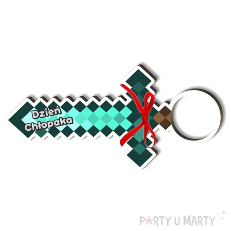 dekoracja drewniana piksel diamentowy miecz na lizaka dzie ch opaka 14 cm