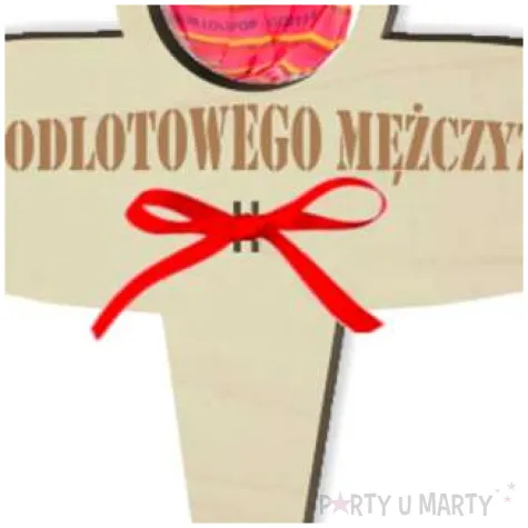 dekoracja drewniana samolot na lizak dzien mezczyzny odlotowego 14 cm