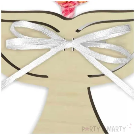 dekoracja drewniana slodki aniolek na lizak 9 cm