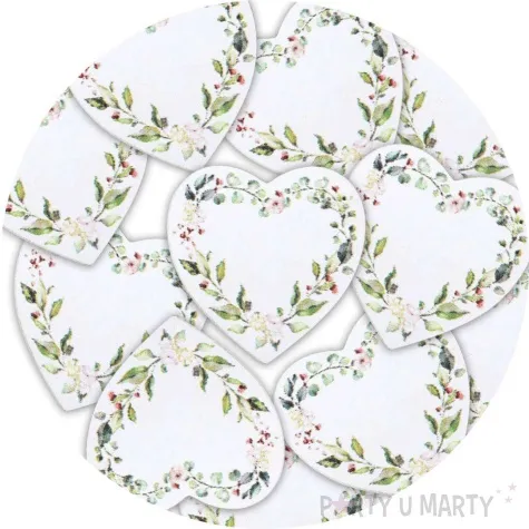 dekoracja drewniana wedding bunting serce santex 3x3 cm 10 szt