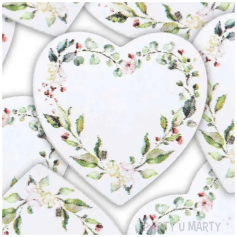 dekoracja drewniana wedding bunting serce santex 3x3 cm 10 szt