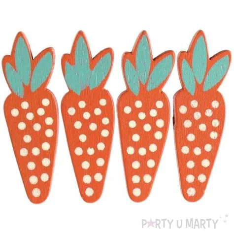 dekoracja drewniana wielkanoc marchewki drewno titanum 4 szt