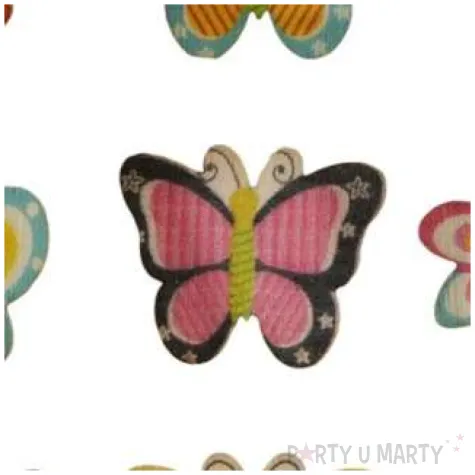 dekoracja drewniana wielkanoc motyle titanum 27 szt