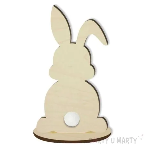 dekoracja drewniana zajaczek classic naturalny 12 cm