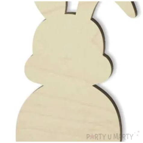 dekoracja drewniana zajaczek classic naturalny 12 cm