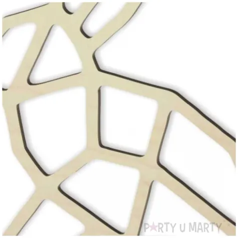 dekoracja drewniana zajaczek geometryczny 14 cm