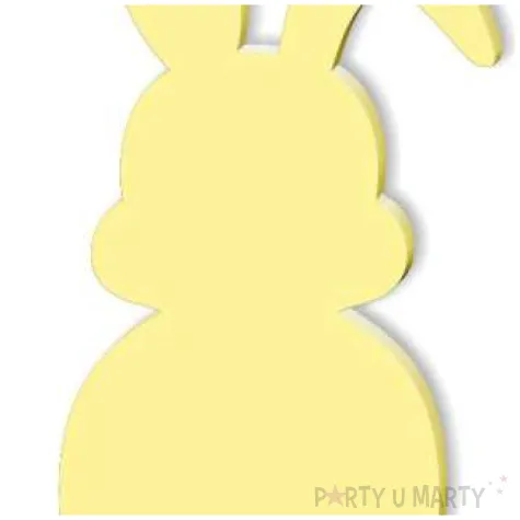 dekoracja drewniana zajaczek pastelowy kremowy 12 cm