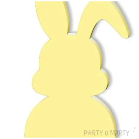 dekoracja drewniana zajaczek pastelowy kremowy 8 cm