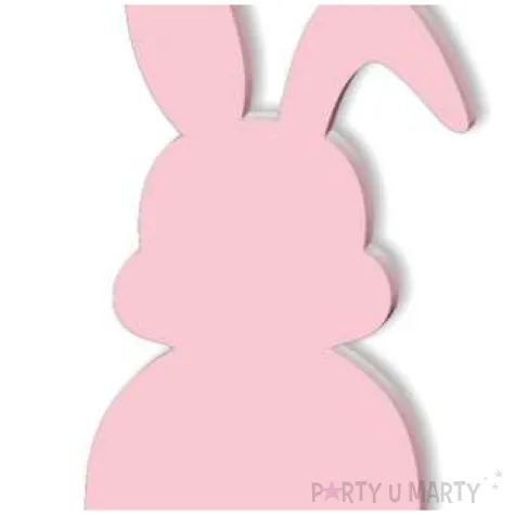 dekoracja drewniana zajaczek pastelowy rozowy 8 cm