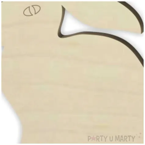 dekoracja drewniana zajaczek z klapnietym uchem 12 cm