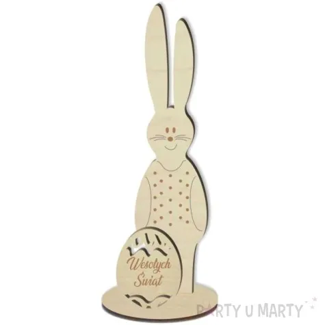 dekoracja drewniana zajaczek z pisanka 19 3 cm