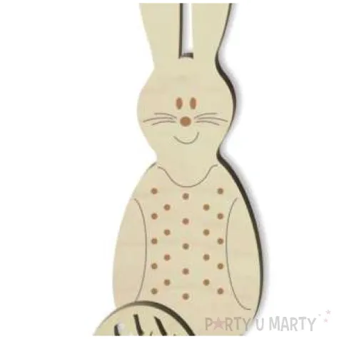 dekoracja drewniana zajaczek z pisanka 19 3 cm