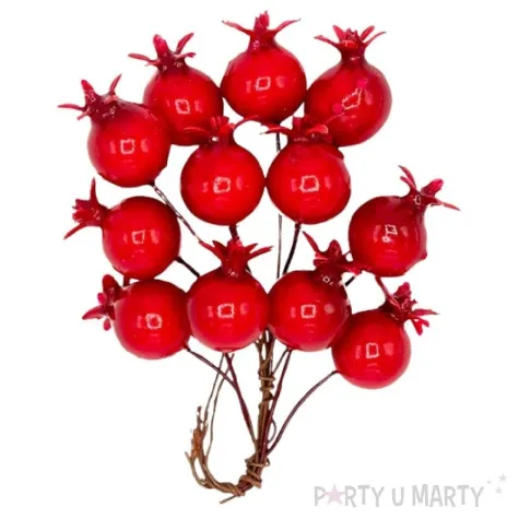 dekoracja dzika roza czerwony aliga 12 szt