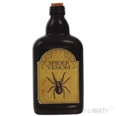 dekoracja fiolka z jadem jad pajaka guirca 19 cm
