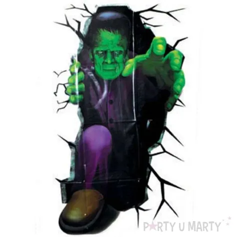 dekoracja foliowa frankenstein w scianie 100 cm