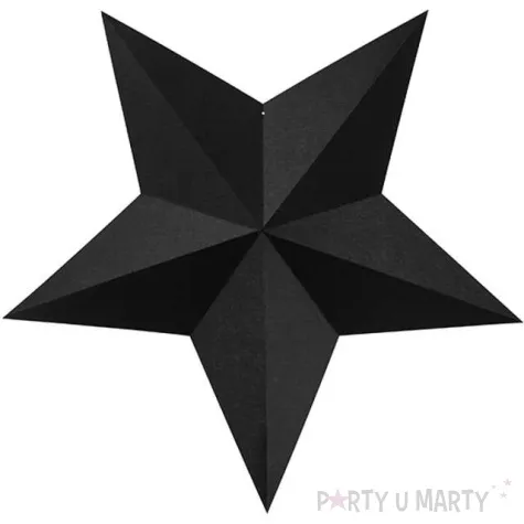 dekoracja gwiazdy czarne partydeco 6 szt
