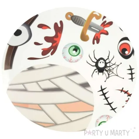 dekoracja halloween jak stworzyc mumie folia elektrostatyczna arpex