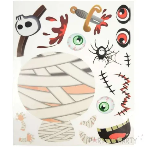 dekoracja halloween jak stworzyc mumie folia elektrostatyczna arpex