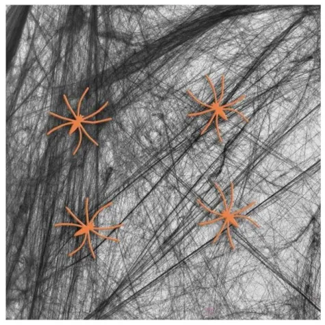 dekoracja halloweenowa pajeczyna czarna partypal 200 g