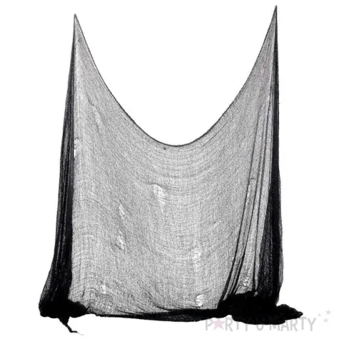 dekoracja halloweenowa tkanina czarna smiffys 300cm