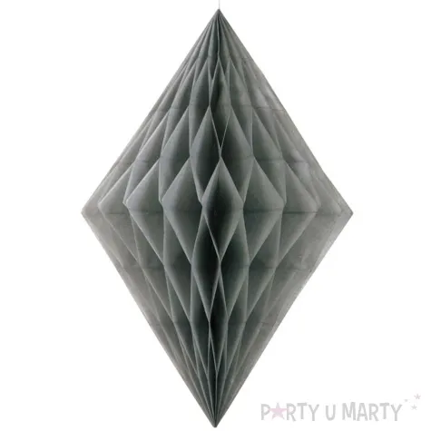 dekoracja honeycomb diament srebrna 35 cm