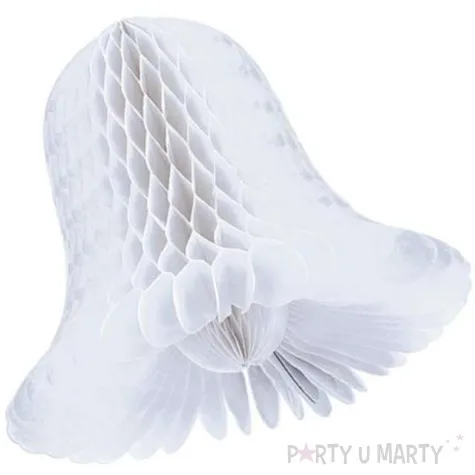 dekoracja honeycomb dzwonek biala folat 2 szt