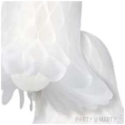 dekoracja honeycomb dzwonki biala godan 23 cm 2 szt