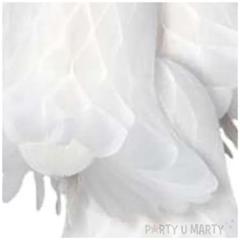 dekoracja honeycomb dzwonki biala godan 23 cm 3 szt